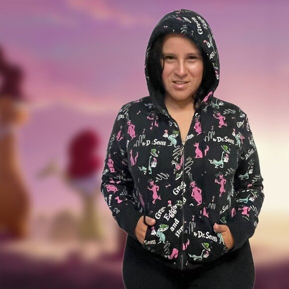 Dr. Seuss Vintage Green Eggs & Ham Hoodie Full Zip Limited Edition Jacket RARE - Picture 3 of 13